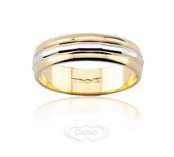 Diana ring in 18 kt white and yellow gold AF181BIC