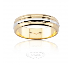 Diana ring in 18 kt white and yellow gold FD7N3BC