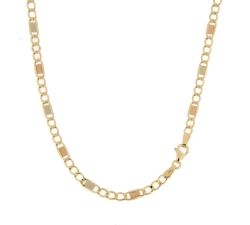 Collana Uomo in Oro Giallo Bianco e Rosa GL100035