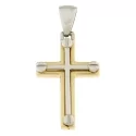 White Yellow Gold Cross Pendant GL100834