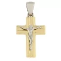 White Yellow Gold Cross Pendant GL100835