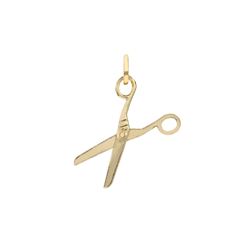 Yellow gold scissor pendant 803321705264