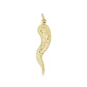 Good Luck Pendant Neapolitan Horn Yellow Gold GL100843