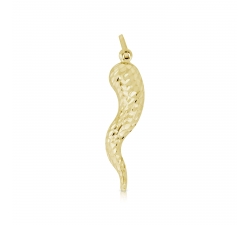 Good Luck Pendant Neapolitan Horn Yellow Gold GL100843