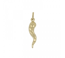 Good Luck Pendant Neapolitan Horn Yellow Gold GL100842