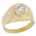Men's Ring in White and Yellow Gold 803321700363