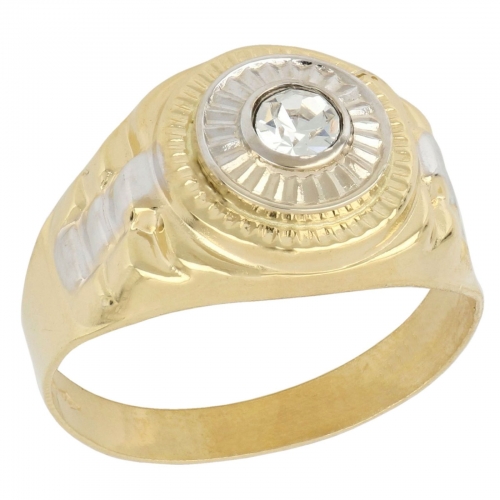 Anello Uomo in Oro Bianco e Giallo 803321700363