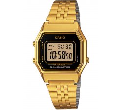 CASIO Damenuhr LA680WGA-1DF Vintage Goldener Stahl