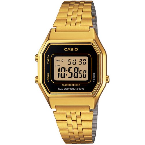 CASIO Damenuhr LA680WGA-1DF Vintage Goldener Stahl