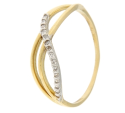 White Yellow Gold Women&#39;s Ring GL100855