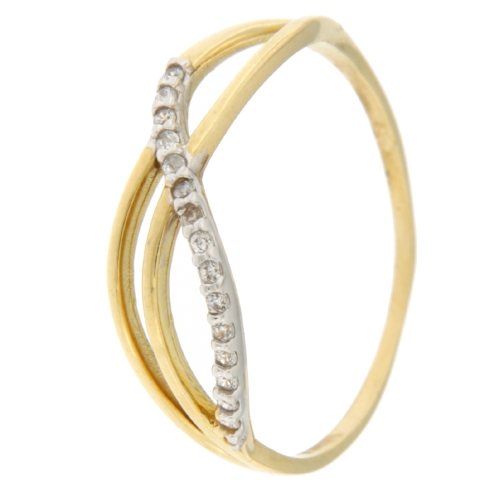 White Yellow Gold Women&#39;s Ring GL100855