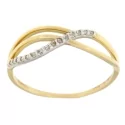 White Yellow Gold Women&#39;s Ring GL100855