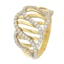 White Yellow Gold Women&#39;s Ring GL100856