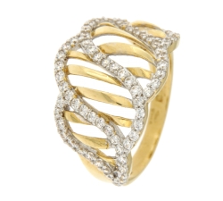 White Yellow Gold Women&#39;s Ring GL100856