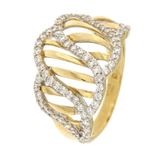 White Yellow Gold Women&#39;s Ring GL100856