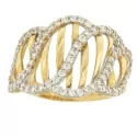 White Yellow Gold Women&#39;s Ring GL100856