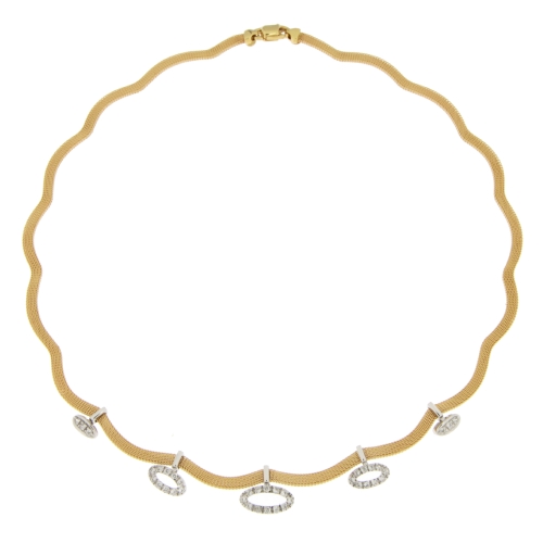 White Yellow Gold Women&#39;s Necklace GL100861