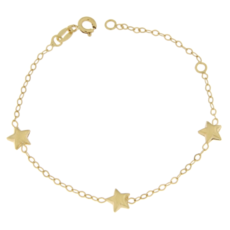9ct Yellow Gold Tiny Initial Bracelet For Kids Or Adults – Personalizable A To Z, 6-7 Inch Length