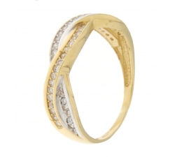 White Yellow Gold Women&#39;s Ring GL100873