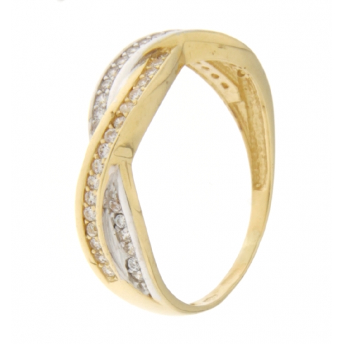 White Yellow Gold Women&#39;s Ring GL100873