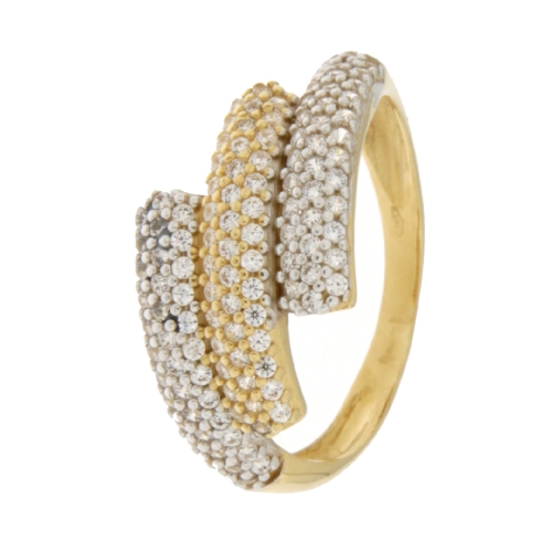 White Yellow Gold Women&#39;s Ring GL100875