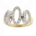 White Yellow Gold Women&#39;s Ring GL100876