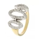 White Yellow Gold Women&#39;s Ring GL100876