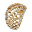 White Yellow Pink Gold Women&#39;s Ring GL100888