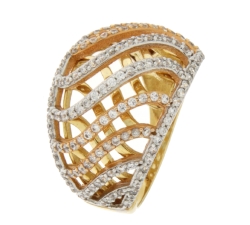 White Yellow Pink Gold Women&#39;s Ring GL100888