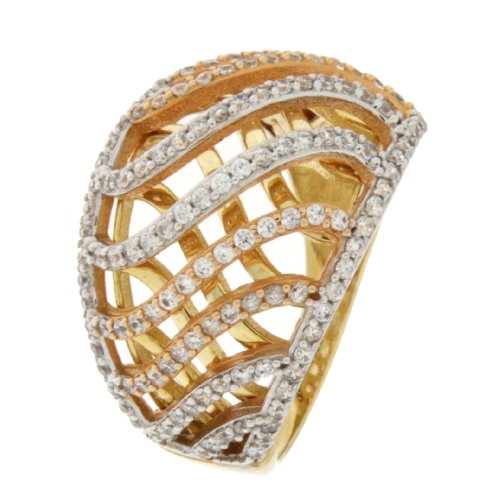 White Yellow Pink Gold Women&#39;s Ring GL100888