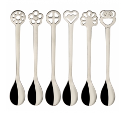 Set 6 Stück Mokka Stahl Glücksbringer Casa Bugatti IN-050A08/6