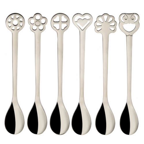 Set 6 Pieces Mocha Steel Lucky Charm Casa Bugatti IN-050A08/6