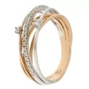 White Rose Gold Women&#39;s Ring GL100896