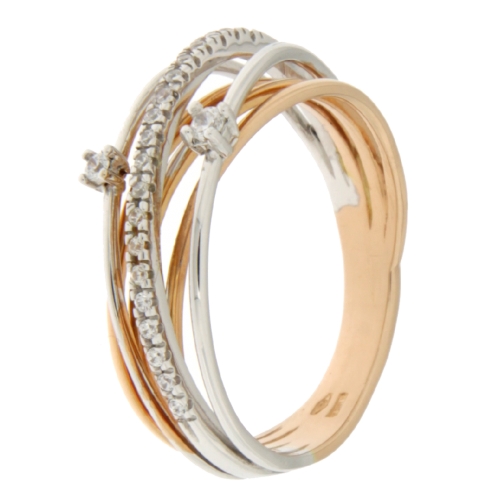 White Rose Gold Women&#39;s Ring GL100896