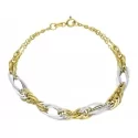 Woman bracelet in yellow and white gold 214030