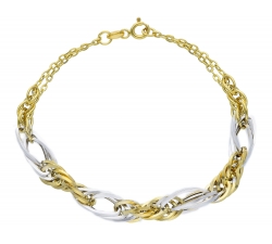 Woman bracelet in yellow and white gold 214030