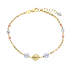 Bracciale da donna Oro giallo e bianco 219765