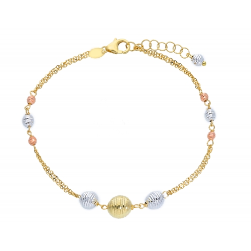 Bracciale da donna Oro giallo e bianco 219765