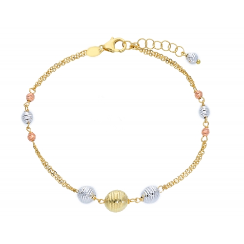 Women&#39;s bracelet Yellow and white gold 219765