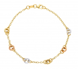 Bracciale da donna Oro tre colori 156402