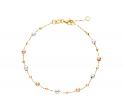 Women&#39;s bracelet Yellow, white and pink gold 240726