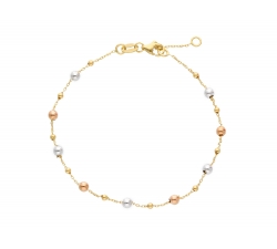 Women's bracelet Yellow, white and pink gold 240726