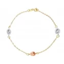 Three-color gold women&#39;s bracelet 214620