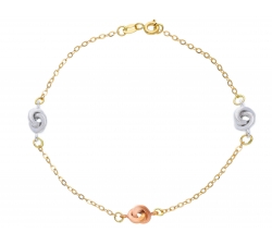 Three-color gold women&#39;s bracelet 214620