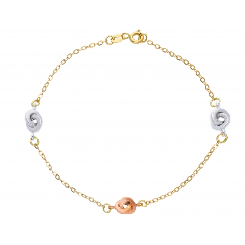 Three-color gold women&#39;s bracelet 214620