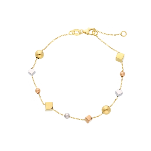 Damenarmband Gelb- und Weißgold 245351