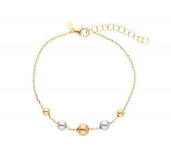 Women&#39;s bracelet Yellow, white and pink gold 212816