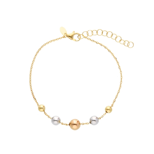 Women&#39;s bracelet Yellow, white and pink gold 212816