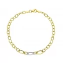 Woman bracelet in yellow and white gold 238046