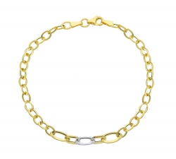 Woman bracelet in yellow and white gold 238046